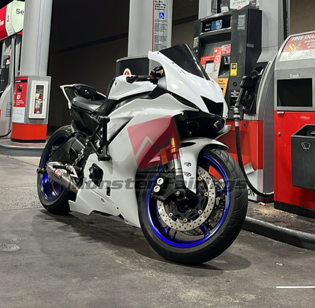 Monster Fairings ABS fairing kit for Yamaha R6 2017 - 2022 - Gloss White, precise OEM fit