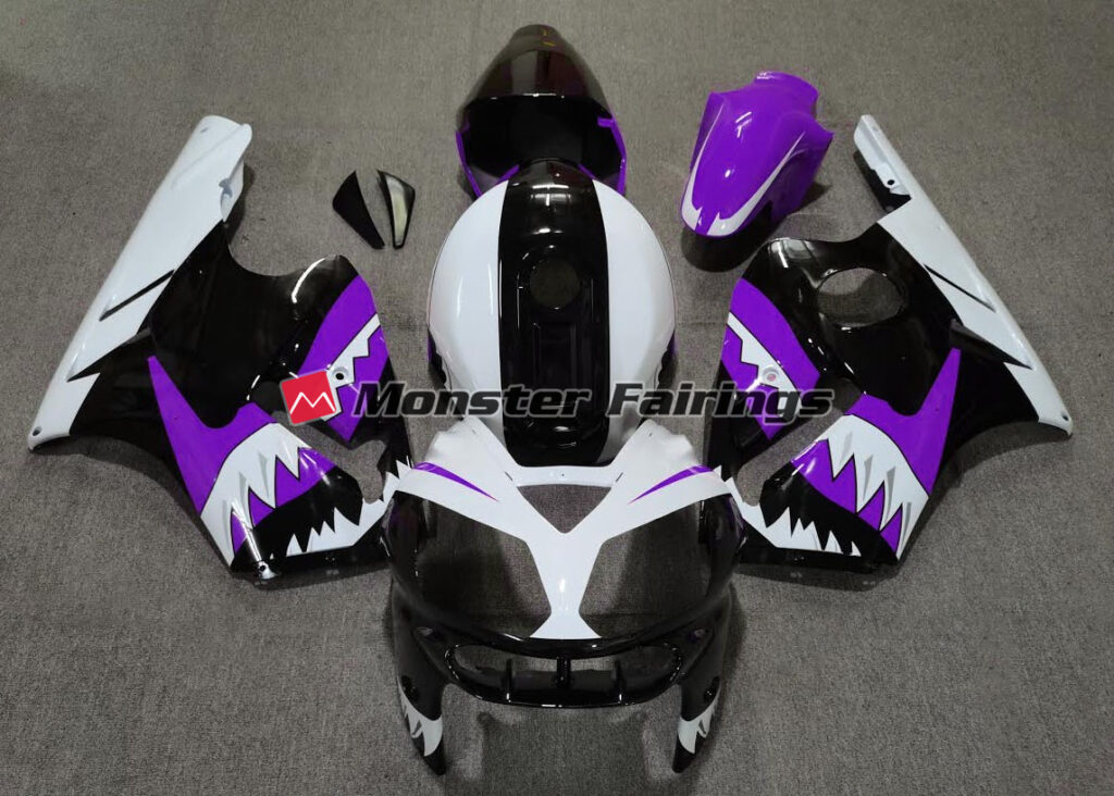 Kawasaki ZX12R 2002 - 2005 Purple Shark ABS fairings - custom motorcycle bodywork kit by Monster Fairings