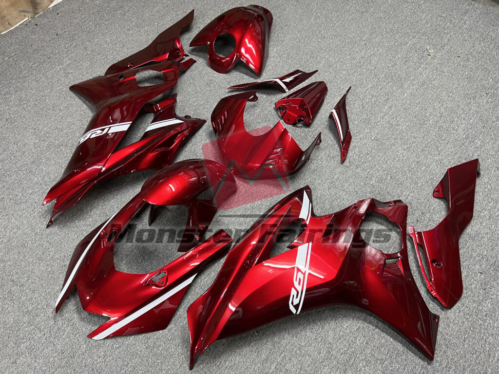 Candy Apple Red ABS fairings for Yamaha R6 2017 - 2022 - premium OEM fit kit by Monster Fairings