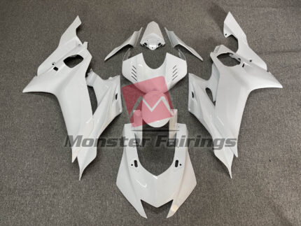Yamaha R6 2017 - 2022 Gloss White ABS fairings - custom motorcycle bodywork kit by Monster Fairings