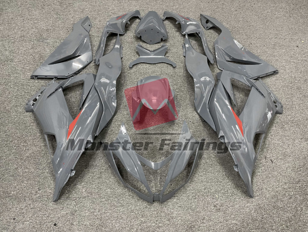 Kawasaki ZX6R 2013 - 2018 Nardo and Red ABS fairings - custom motorcycle bodywork kit by Monster Fairings