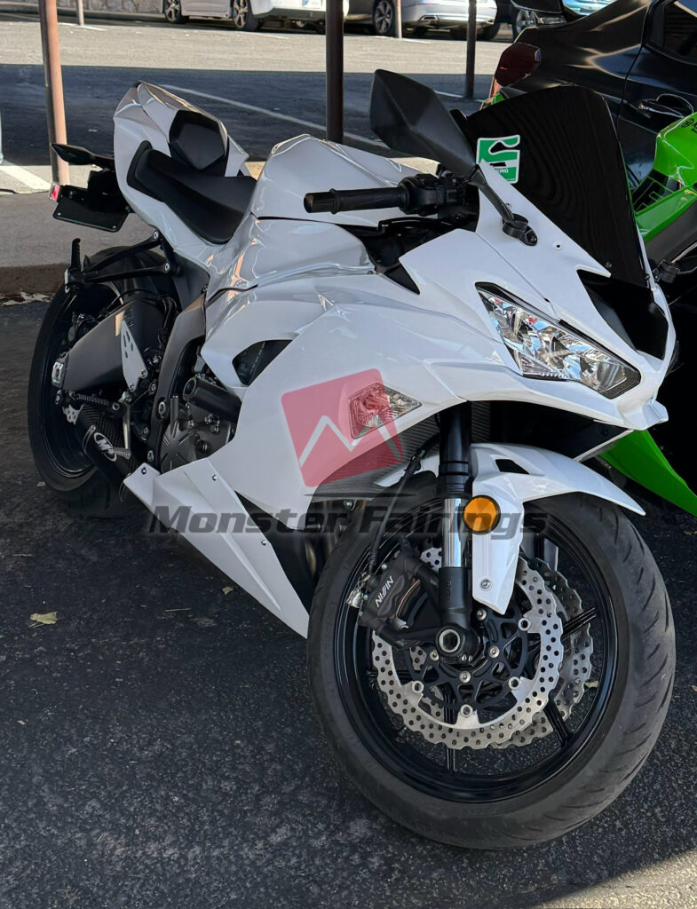 Monster Fairings ABS fairing kit for Kawasaki ZX6R 2019 - 2023 - Gloss White, precise OEM fit
