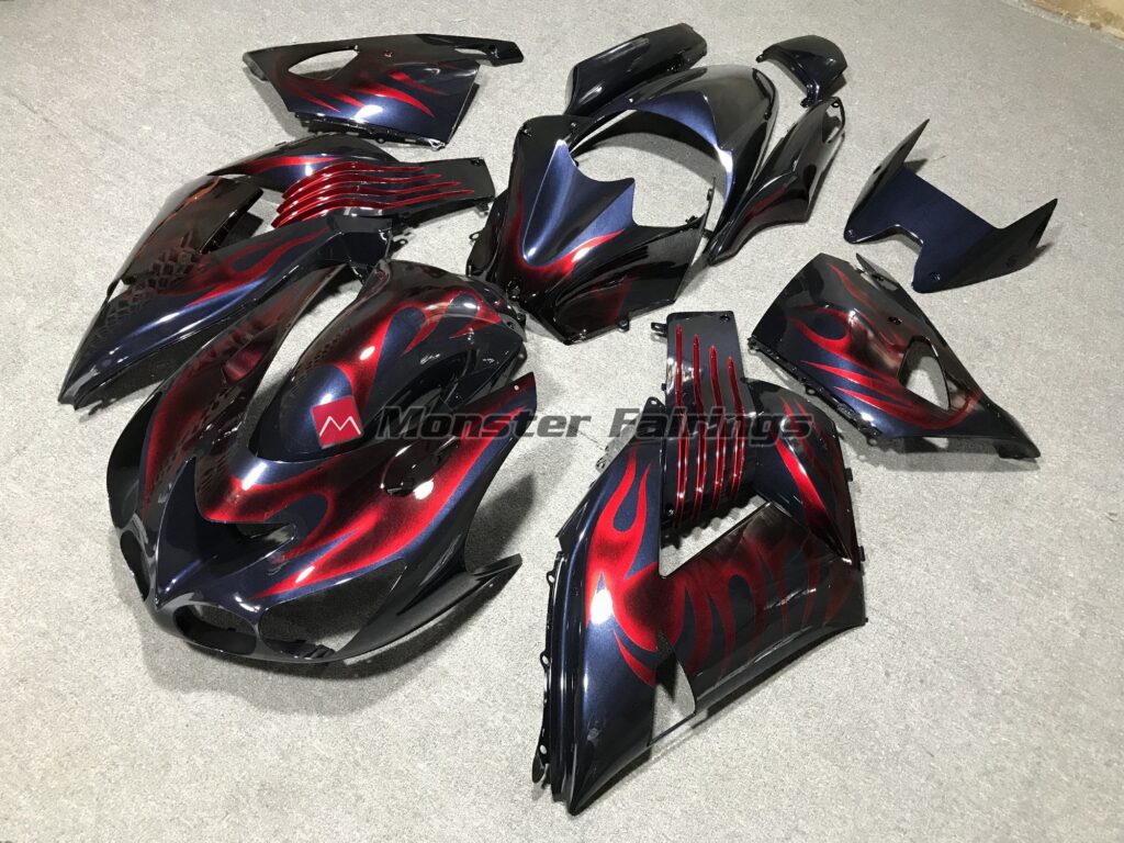 Flame ABS fairings for Kawasaki ZX14R 2006 - 2011 - premium OEM fit kit by Monster Fairings