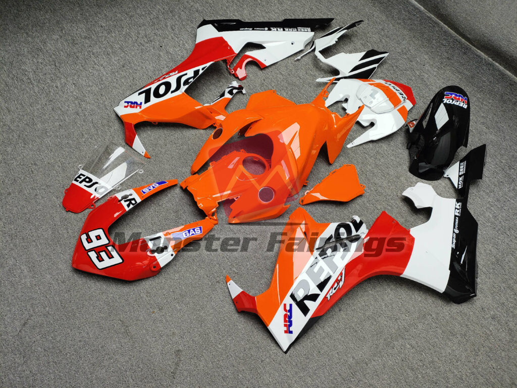 Gloss Orange Repsol ABS fairings for Honda CBR1000RR 2017 - 2025 - premium OEM fit kit by Monster Fairings