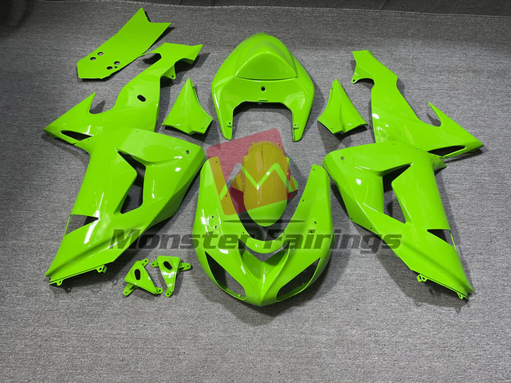 Kawasaki ZX10R 2006 - 2007 Green ABS fairings - custom motorcycle bodywork kit by Monster Fairings