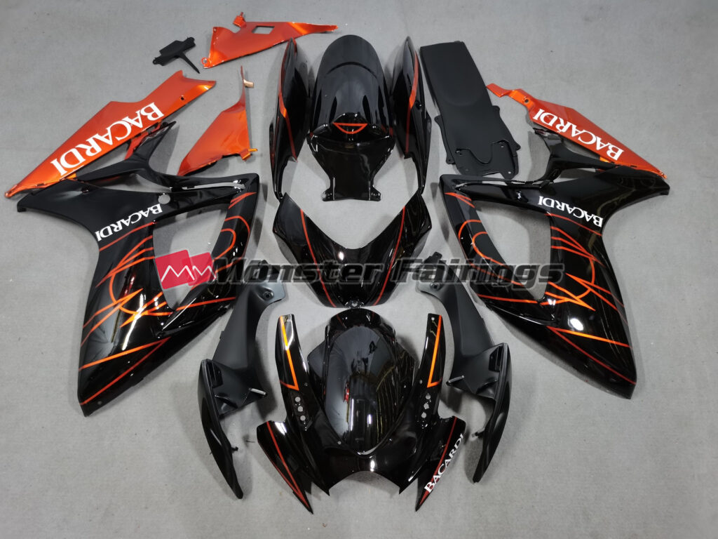 Suzuki GSXR 600 - 750 2006 - 2007 Bacardi ABS fairings - custom motorcycle bodywork kit by Monster Fairings