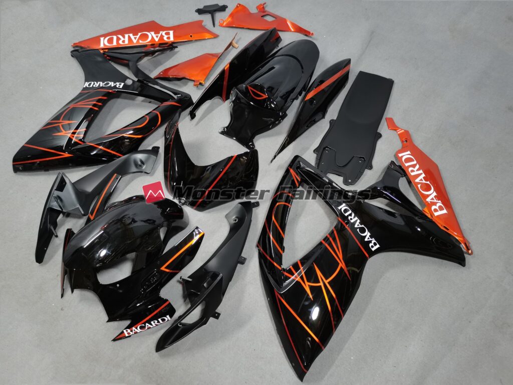 Suzuki GSXR custom ABS fairings 2006 - 2007 in Bacardi - durable replacement kit, Monster Fairings