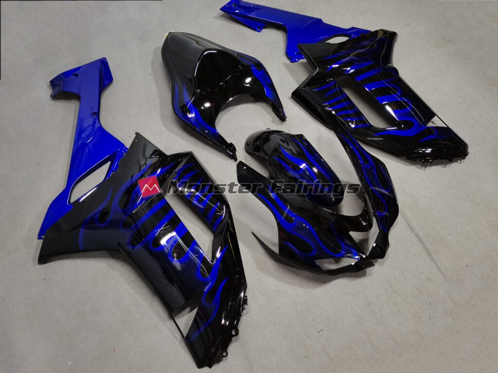 Blue Flame ABS fairings for Kawasaki ZX6R 2007 - 2008 - premium OEM fit kit by Monster Fairings