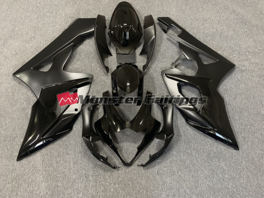Suzuki GSXR 1000 2005 - 2006 All Black ABS fairings - custom motorcycle bodywork kit by Monster Fairings