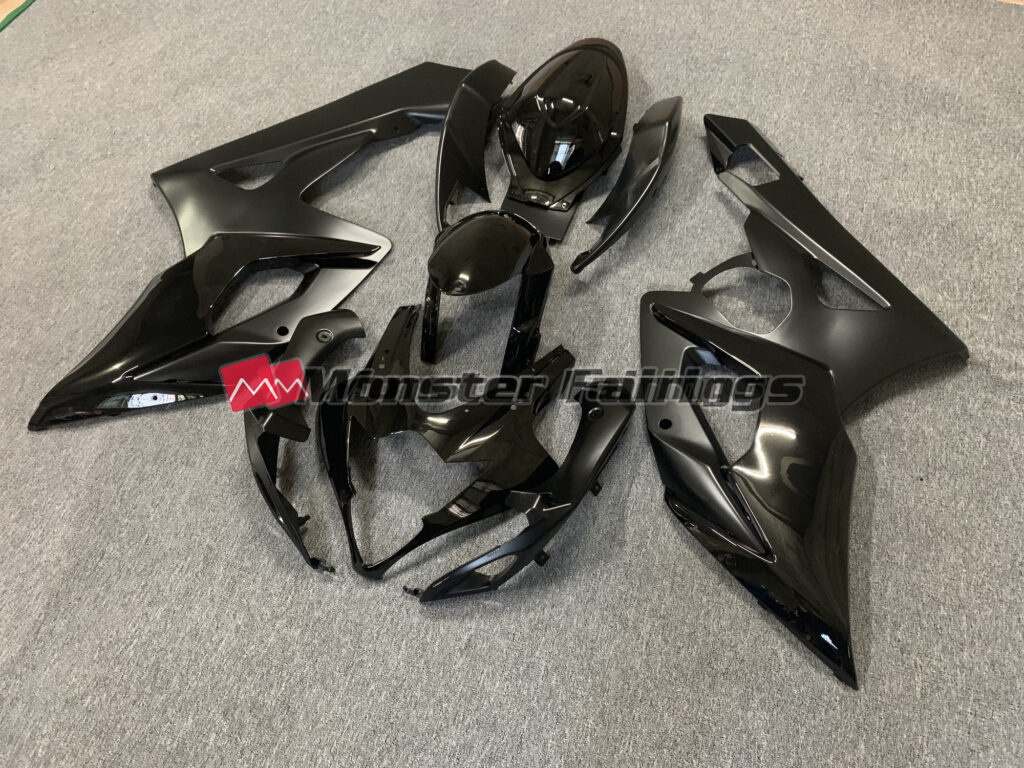 2005 - 2006 Suzuki GSXR All Black fairing set - ABS injection, custom painted by Monster Fairings