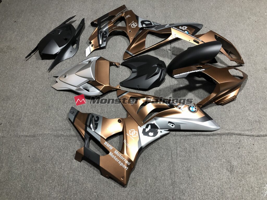 2009 - 2014 BMW S1000RR Custom Bronze fairing set - ABS injection, custom painted by Monster Fairings