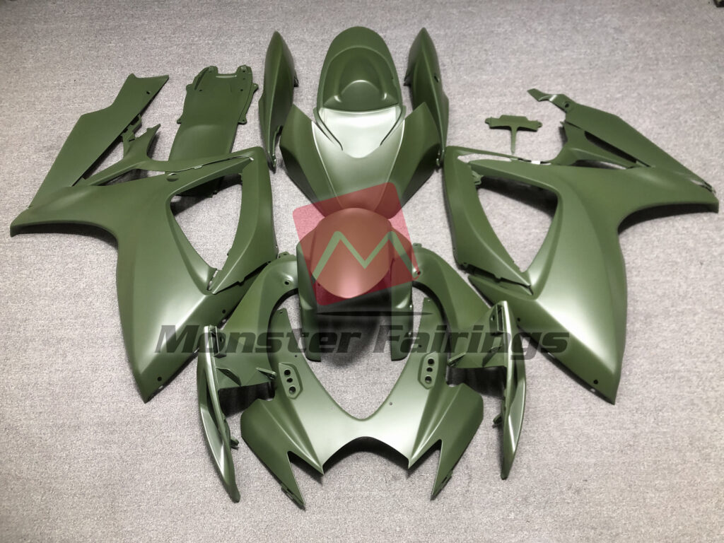 Suzuki GSXR 600 - 750 2006 - 2007 Army Green ABS fairings - custom motorcycle bodywork kit by Monster Fairings