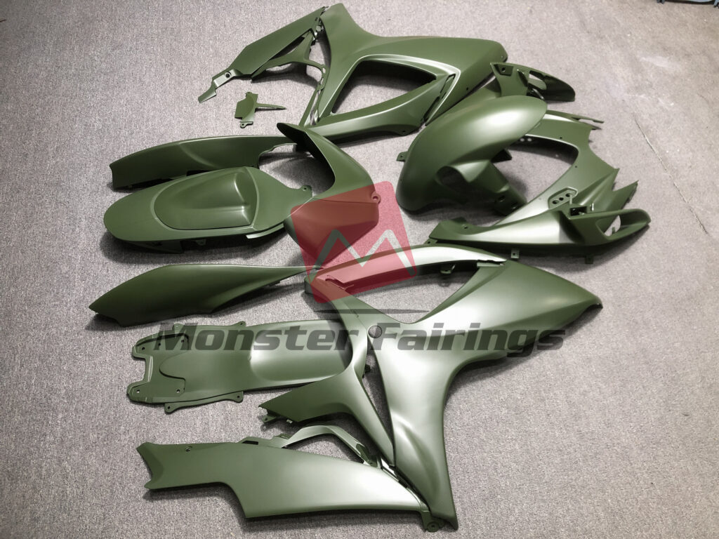 2006 - 2007 Suzuki GSXR Army Green fairing set - ABS injection, custom painted by Monster Fairings