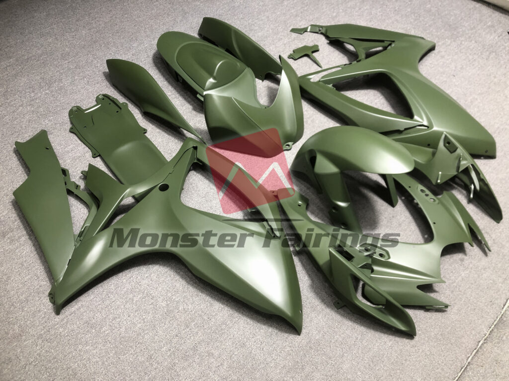 Army Green ABS fairings for Suzuki GSXR 600 - 750 2006 - 2007 - premium OEM fit kit by Monster Fairings