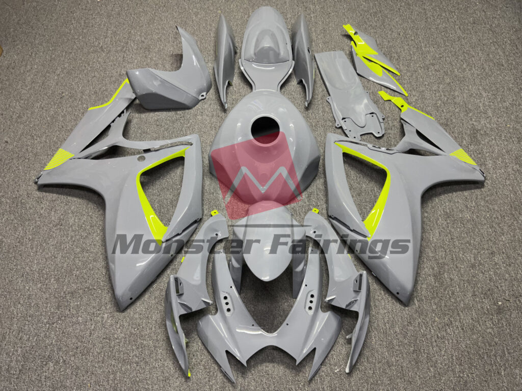 Suzuki GSXR 600 - 750 2006 - 2007 Nardo High Viz Yellow ABS fairings - custom motorcycle bodywork kit by Monster Fairings