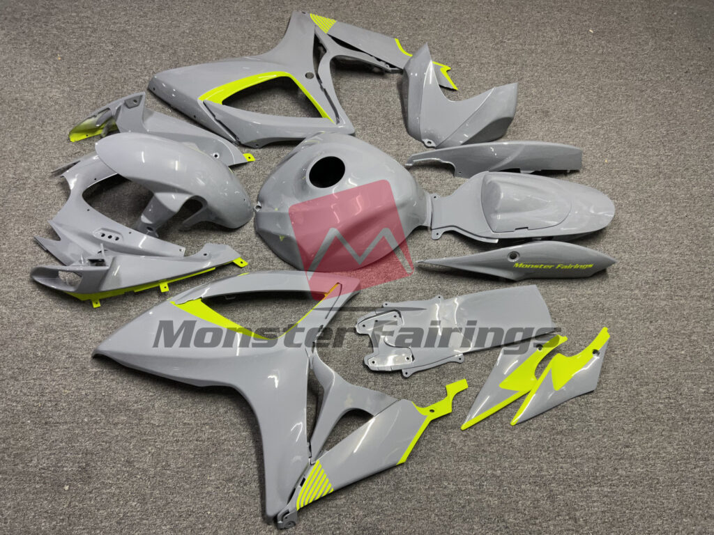 2006 - 2007 Suzuki GSXR Nardo High Viz Yellow fairing set - ABS injection, custom painted by Monster Fairings