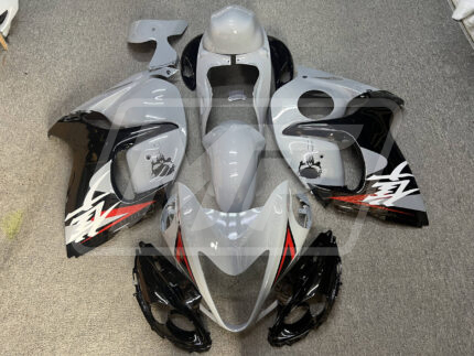 Suzuki GSXR 1300 2008-2020 Gloss Nardo Gray & Black Skull ABS Fairings | Monster Fairings