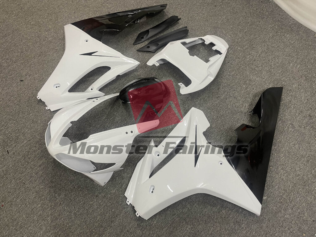 Triumph Daytona 675 custom ABS fairings 2009 - 2012 in Gloss White - durable replacement kit, Monster Fairings