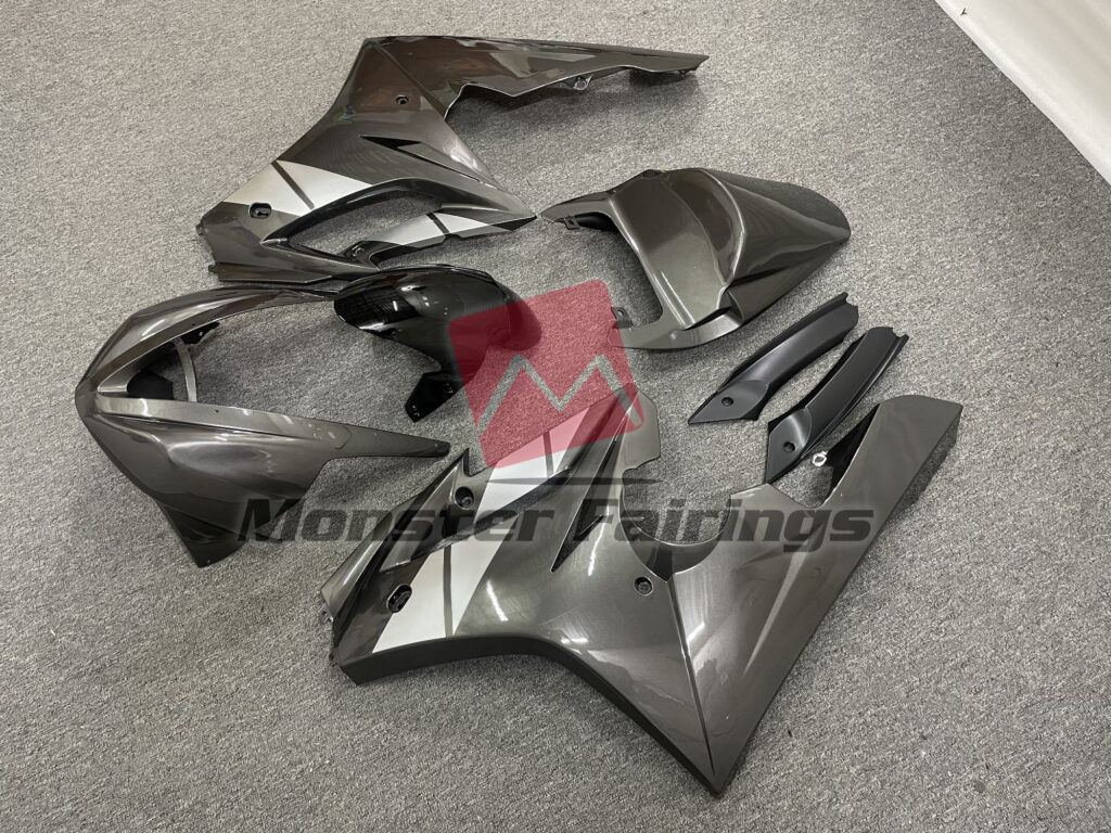 Triumph Daytona 675 custom ABS fairings 2009 - 2012 in Grey Gloss - durable replacement kit, Monster Fairings