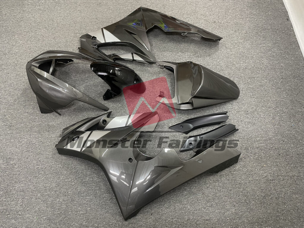 2009 - 2012 Triumph Daytona 675 Grey Gloss fairing set - ABS injection, custom painted by Monster Fairings