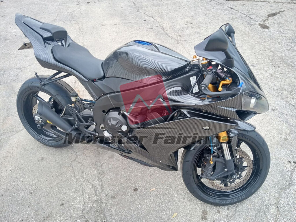 Monster Fairings ABS fairing kit for Yamaha R1 2007 - 2008 - Gloss Carbon Fiber Style, precise OEM fit
