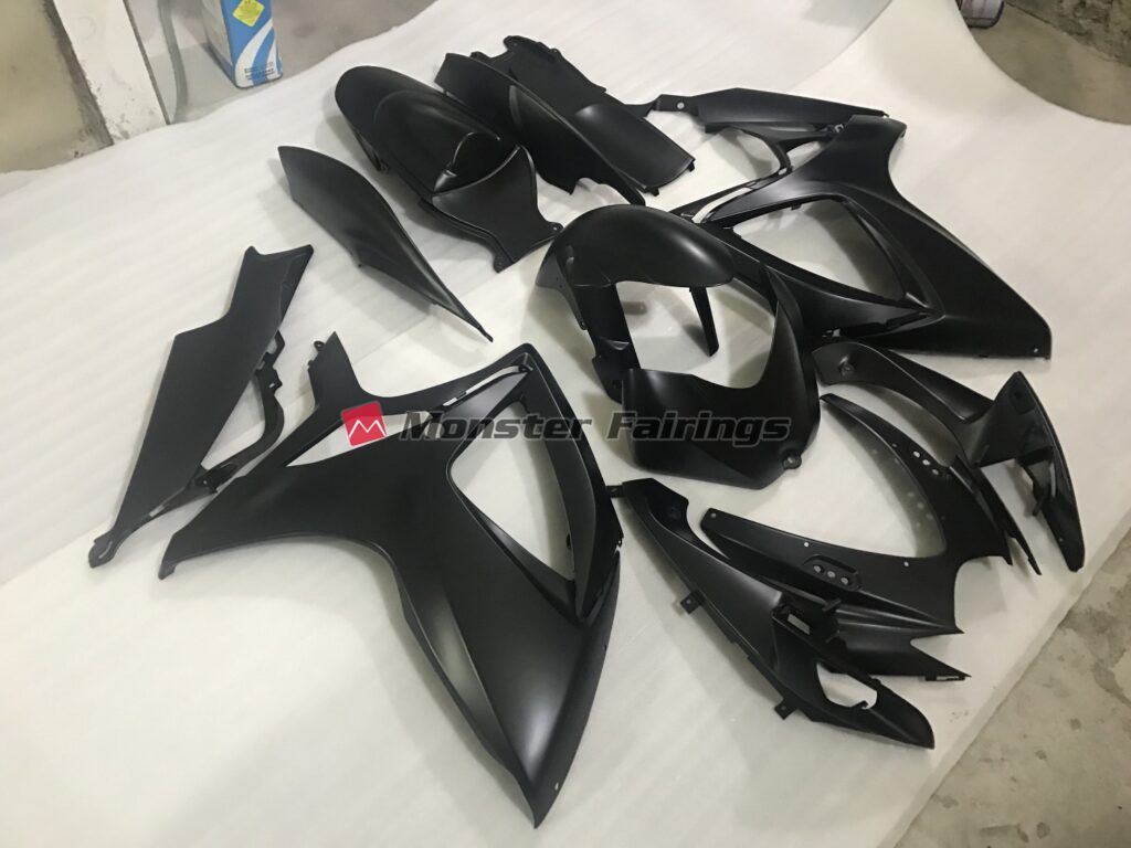 Matte Black ABS fairings for Suzuki GSXR 600 - 750 2006 - 2007 - premium OEM fit kit by Monster Fairings