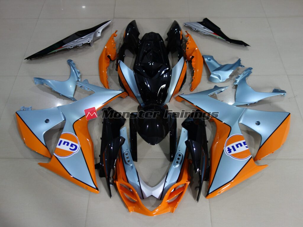 Suzuki GSXR 1000 2009 - 2016 Gulf ABS fairings - custom motorcycle bodywork kit by Monster Fairings