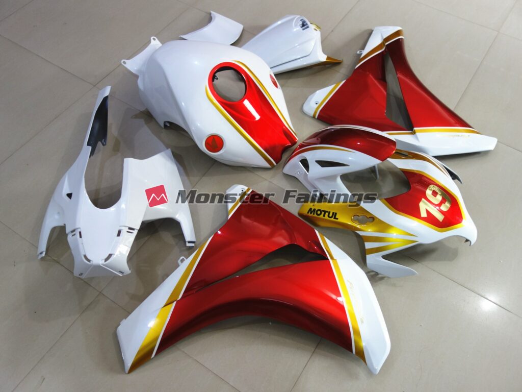 Red and White 19 ABS fairings for Honda CBR1000RR 2008 - 2011 - premium OEM fit kit by Monster Fairings