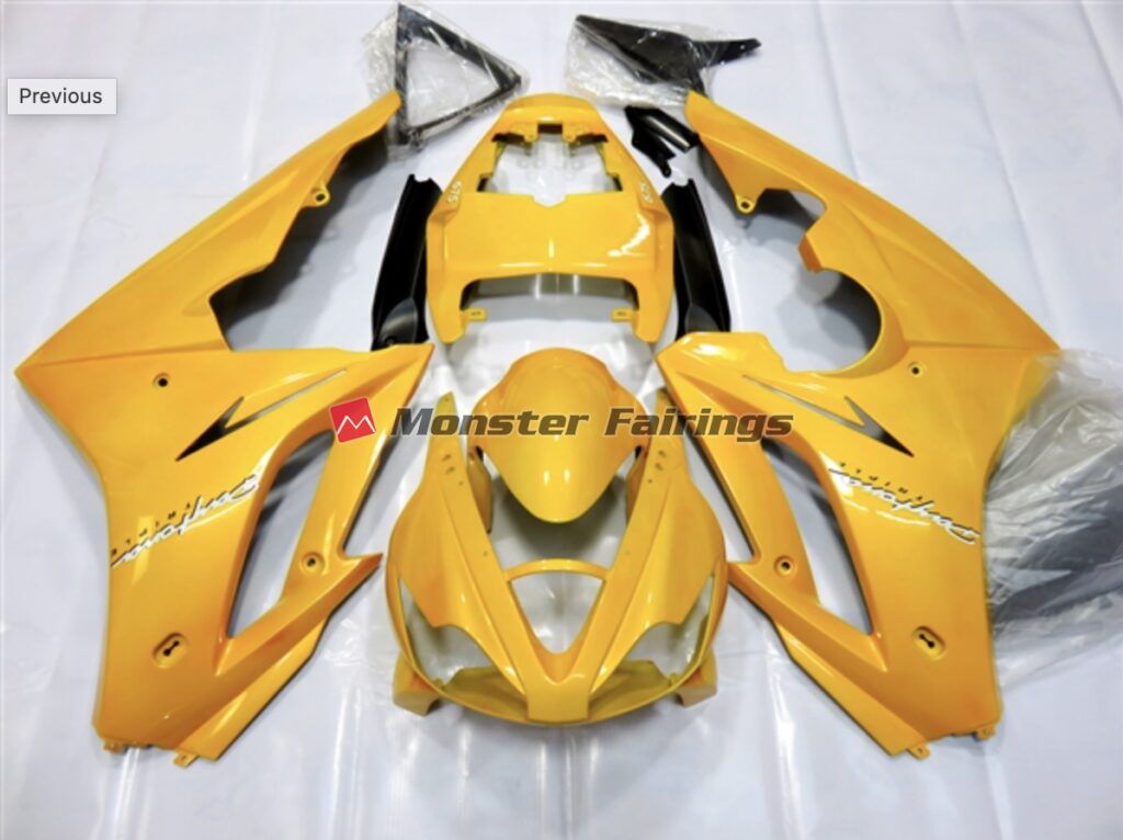 Triumph Daytona 675 2006 - 2008 Pearl Yellow ABS fairings - custom motorcycle bodywork kit by Monster Fairings