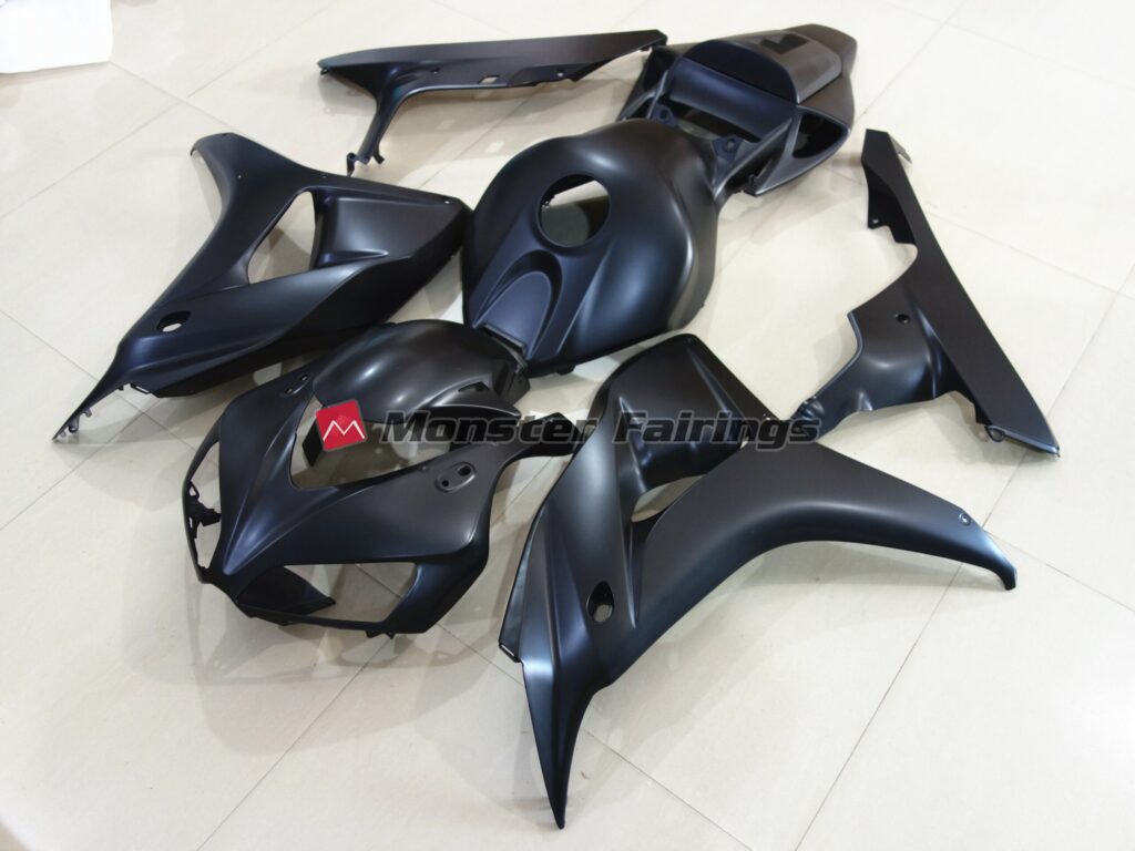 Plain Matte Black ABS fairings for Honda CBR1000RR 2006 - 2007 - premium OEM fit kit by Monster Fairings