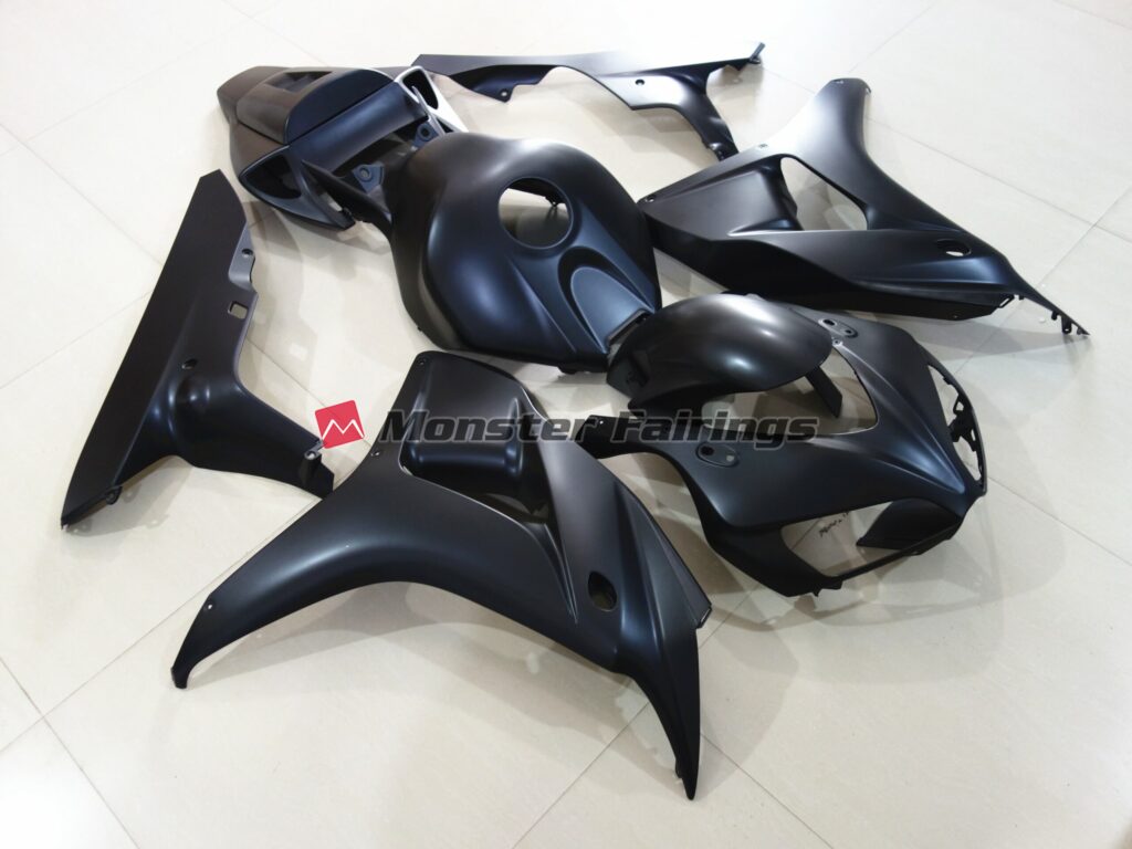 Honda CBR1000RR custom ABS fairings 2006 - 2007 in Plain Matte Black - durable replacement kit, Monster Fairings