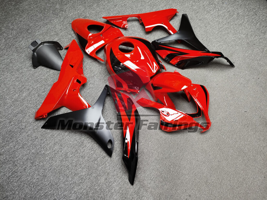 Gloss Red & Matte Black ABS fairings for Honda CBR600RR 2007 - 2008 - premium OEM fit kit by Monster Fairings