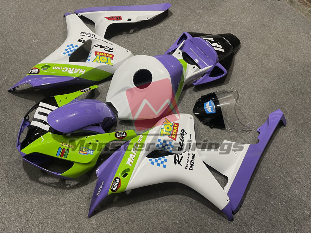 Honda CBR1000RR custom ABS fairings 2006 - 2007 in Toy Story design - durable replacement kit, Monster Fairings