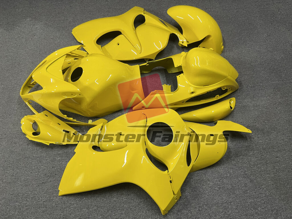Suzuki GSXR 1300 custom ABS fairings 2008 - 2020 in Gloss Yellow - durable replacement kit, Monster Fairings