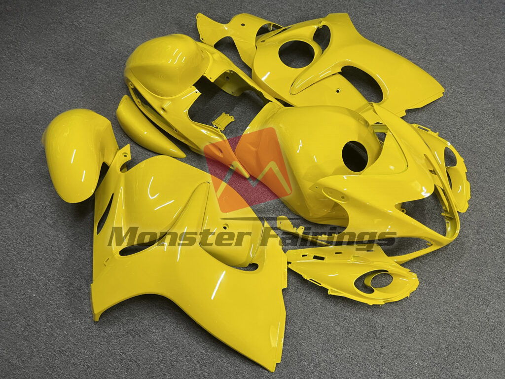 2008 - 2020 Suzuki GSXR 1300 Gloss Yellow fairing set - ABS injection, custom painted by Monster Fairings