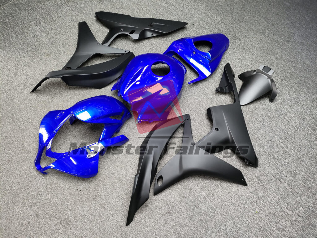Gloss Blue & Matte Black ABS fairings for Honda CBR600RR 2007 - 2008 - premium OEM fit kit by Monster Fairings