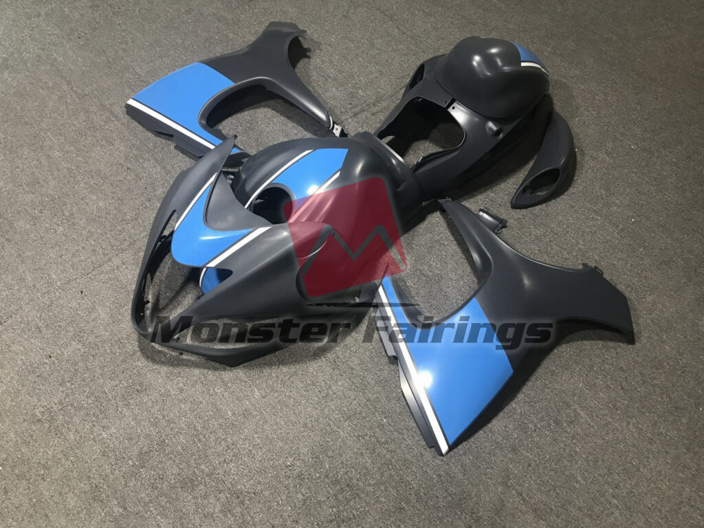 Matte Grey & and Blue ABS fairings for Suzuki GSXR 1300 2008 - 2020 - premium OEM fit kit by Monster Fairings