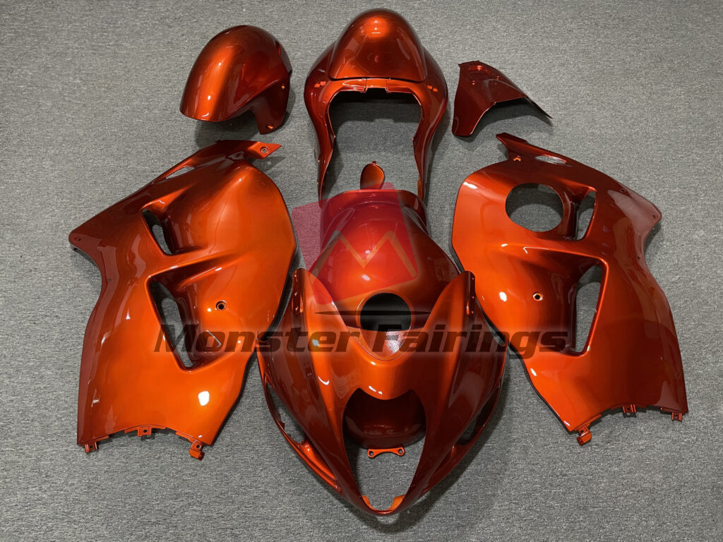 Suzuki GSXR 1300 1997 - 2007 Gloss Orange ABS fairings - custom motorcycle bodywork kit by Monster Fairings