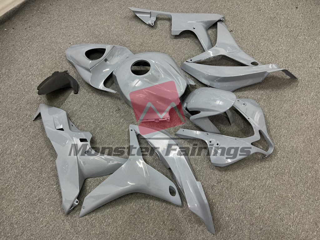 Honda CBR600RR custom ABS fairings 2007 - 2008 in Plain Gloss Nardo Gray - durable replacement kit, Monster Fairings