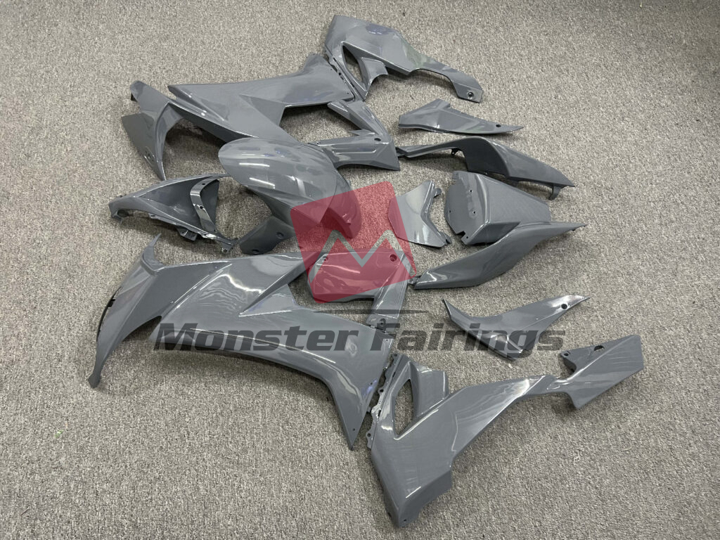 Kawasaki ZX10R custom ABS fairings 2008 - 2010 in Gloss Nardo Gray - durable replacement kit, Monster Fairings