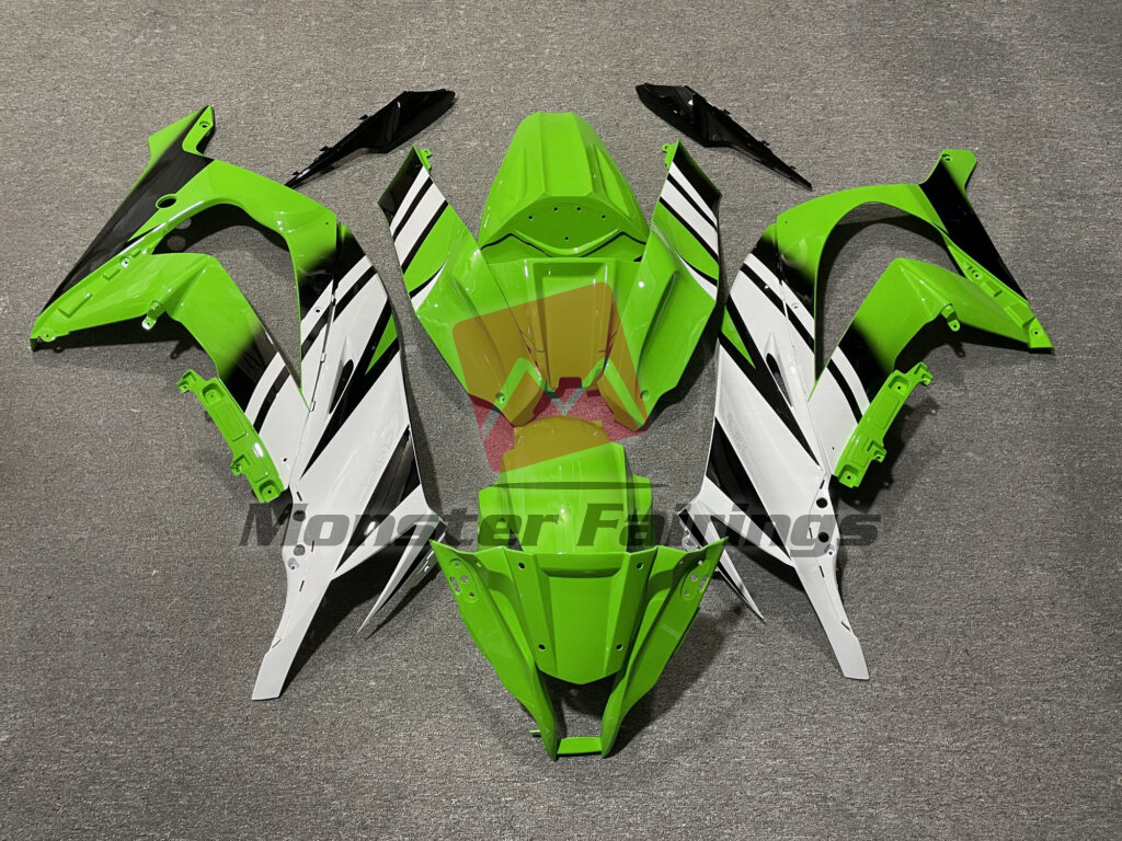Kawasaki ZX10R 2011 - 2015 Gloss OEM Style Green ABS fairings - custom motorcycle bodywork kit by Monster Fairings