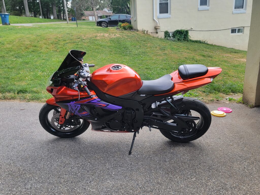 Suzuki GSXR 600 - 750 2006 - 2007 ABS fairings, Gloss Vibrant Orange and Black - high - quality motorcycle kit by Monster Fairings