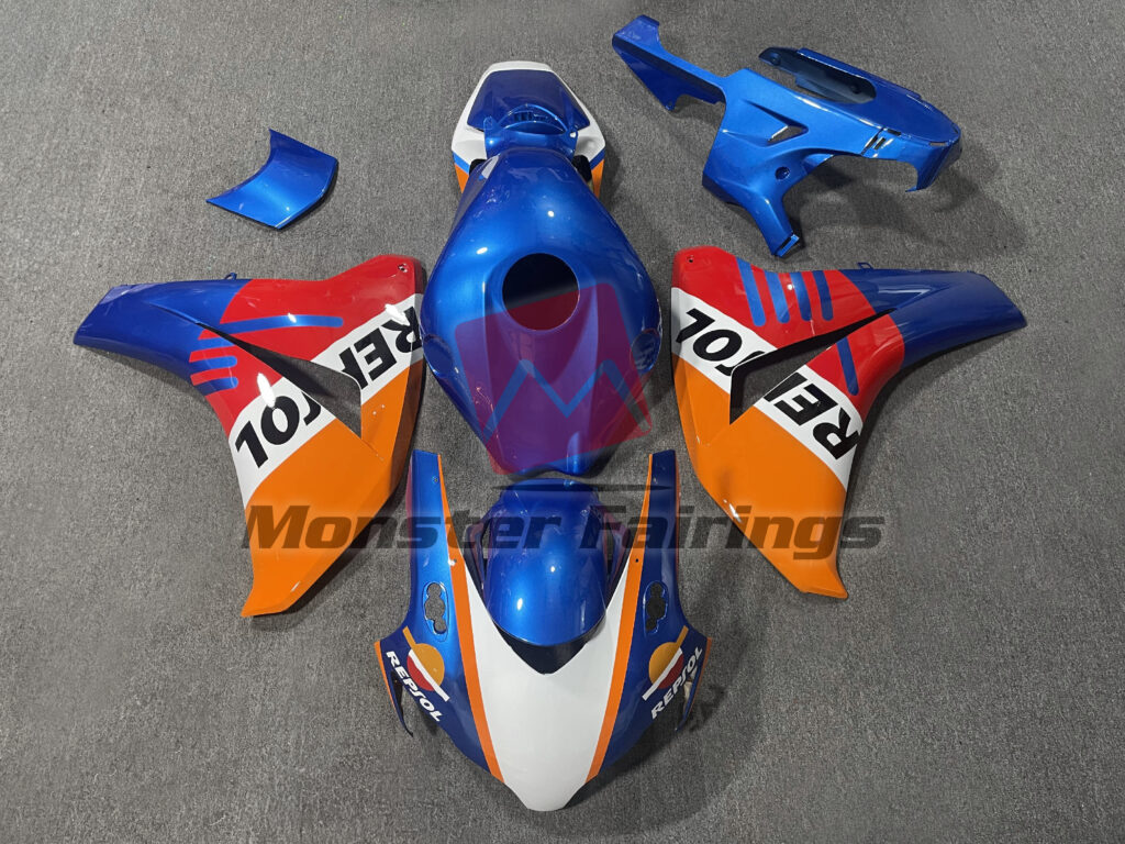 Honda CBR1000RR 2008 - 2011 Pearl Blue Repsol Style ABS fairings - custom motorcycle bodywork kit by Monster Fairings