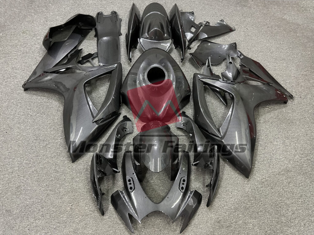 Suzuki GSXR 600 - 750 2006 - 2007 Carbon Fiber Style ABS fairings - custom motorcycle bodywork kit by Monster Fairings