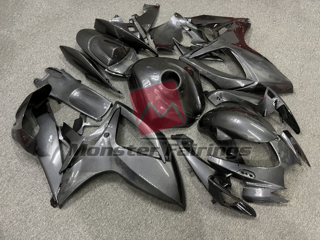 Suzuki GSXR 600 - 750 custom ABS fairings 2006 - 2007 in Carbon Fiber Style - durable replacement kit, Monster Fairings