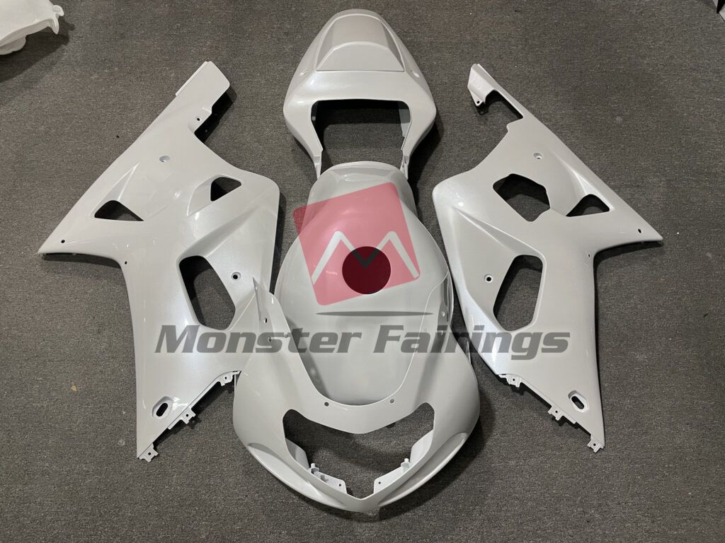 Suzuki GSXR 600 - 750 2001 - 2003 Pearl White ABS fairings - custom motorcycle bodywork kit by Monster Fairings