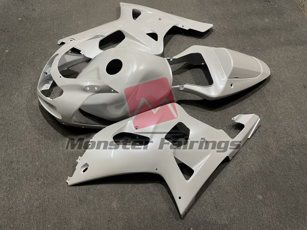 2001 - 2003 Suzuki GSXR 600 - 750 Pearl White fairing set - ABS injection, custom painted by Monster Fairings