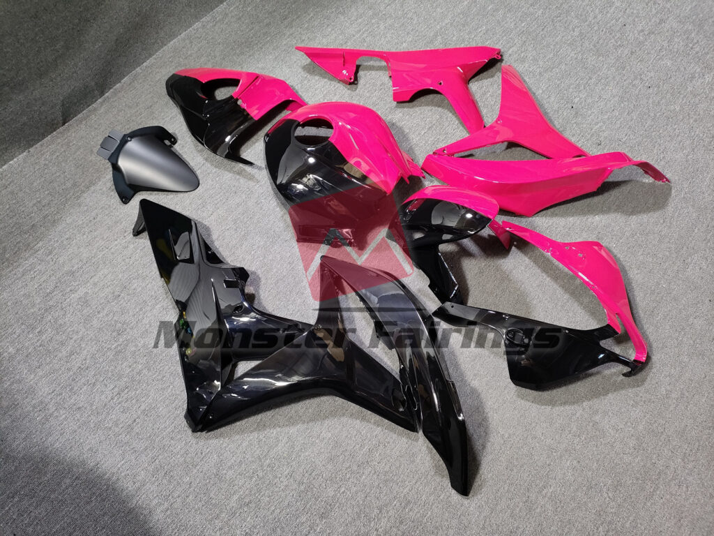 Gloss Black/Hot Pink Split ABS fairings for Honda CBR600RR 2007 - 2008 - premium OEM fit kit by Monster Fairings
