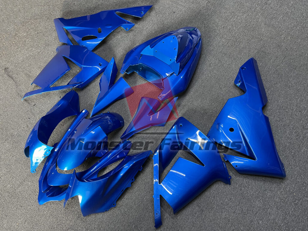 Kawasaki ZX10R custom ABS fairings 2004 - 2005 in Gloss Bright Blue - durable replacement kit, Monster Fairings