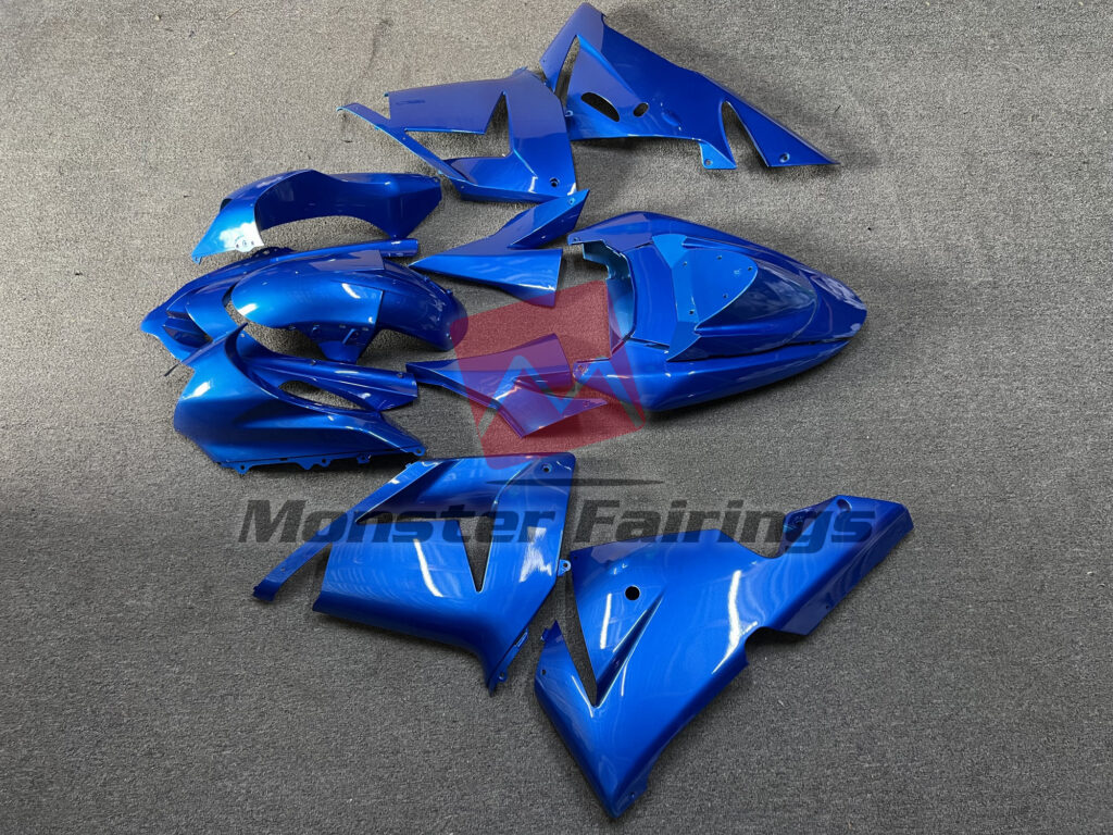 2004 - 2005 Kawasaki ZX10R Gloss Bright Blue fairing set - ABS injection, custom painted by Monster Fairings